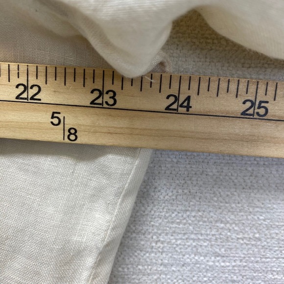 J Jill 100% Linen Button Up Shirt Womens XL Cream Long Sleeve Casual Top - Picture 6 of 10